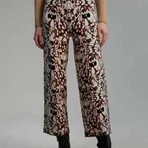 Lola Casademunt Animal Print | Punto<Pantalón punto animal print MARRON-NEGRO