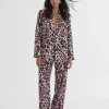 Lola Casademunt Pantalones<Pantalón recto animal print ROJO-ROSA