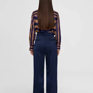 Lola Casademunt Pantalones<Pantalón recto con bolsillos NAVY