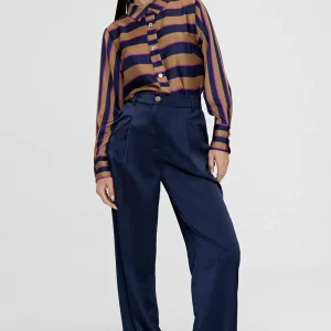 Lola Casademunt Pantalones<Pantalón recto con bolsillos NAVY