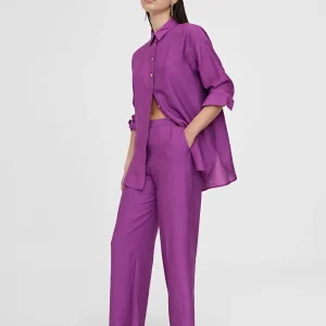 Lola Casademunt Pantalones<Pantalón recto fluido LILA