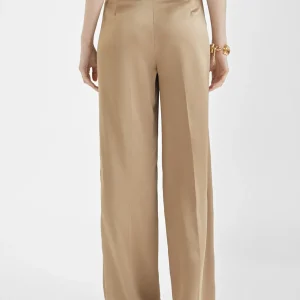 Lola Casademunt Pantalones<Pantalón recto satinado FUCSIA