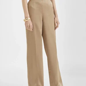 Lola Casademunt Pantalones<Pantalón recto satinado FUCSIA