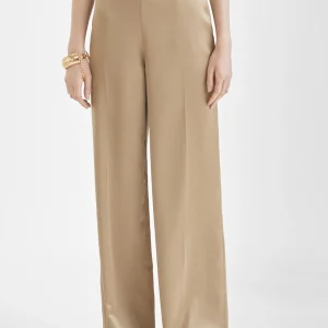 Lola Casademunt Pantalones<Pantalón recto satinado FUCSIA