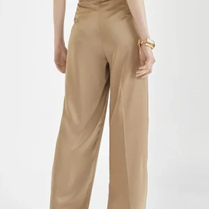 Lola Casademunt Pantalones<Pantalón recto satinado FUCSIA
