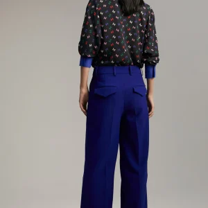 Lola Casademunt Pantalones<Pantalón recto traje AZULELECTRICO