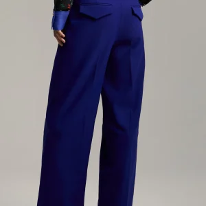 Lola Casademunt Pantalones<Pantalón recto traje AZULELECTRICO