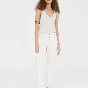 Lola Casademunt Pantalones<Pantalón tejano con botones CRUDO
