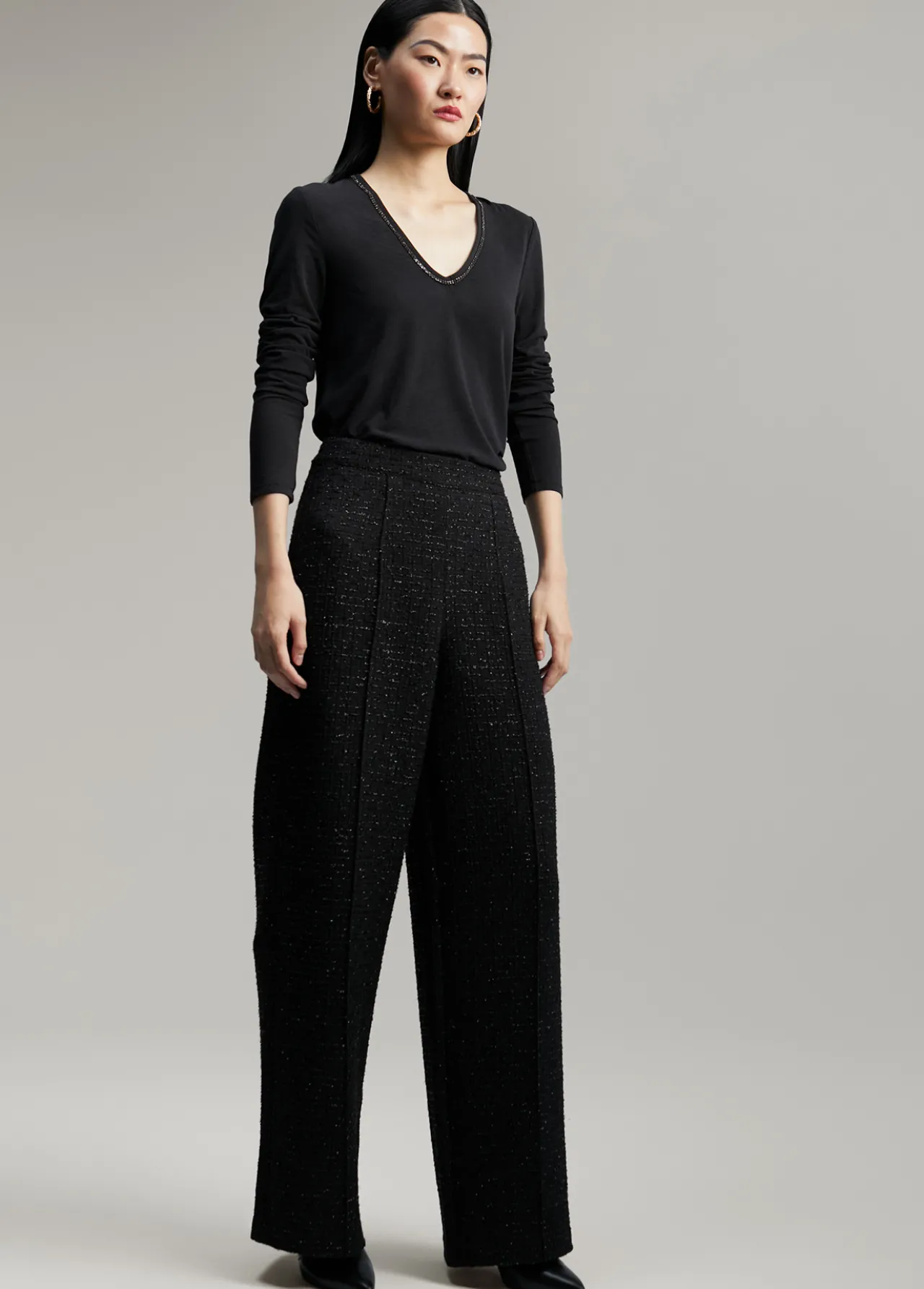 pantaln_tweet_0.webp Lola Casademunt Pantalones<Pantalón tweet NEGRO