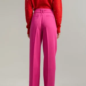 Lola Casademunt Pantalones<Pantalón wideleg cinturón FUCSIA
