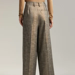 Lola Casademunt Pantalones<Pantalón wideleg cuadros GRIS