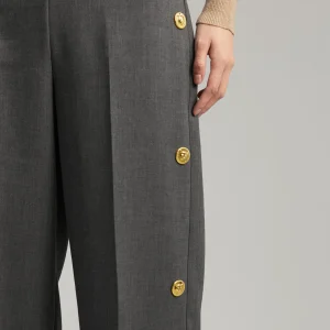 Lola Casademunt Pantalones<Pantalón wideleg detalle snaps GRIS