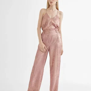 Lola Casademunt Pantalones<Pantalon recto tornasolado ROSA
