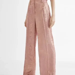 Lola Casademunt Pantalones<Pantalon recto tornasolado ROSA