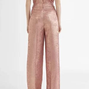 Lola Casademunt Pantalones<Pantalon recto tornasolado ROSA