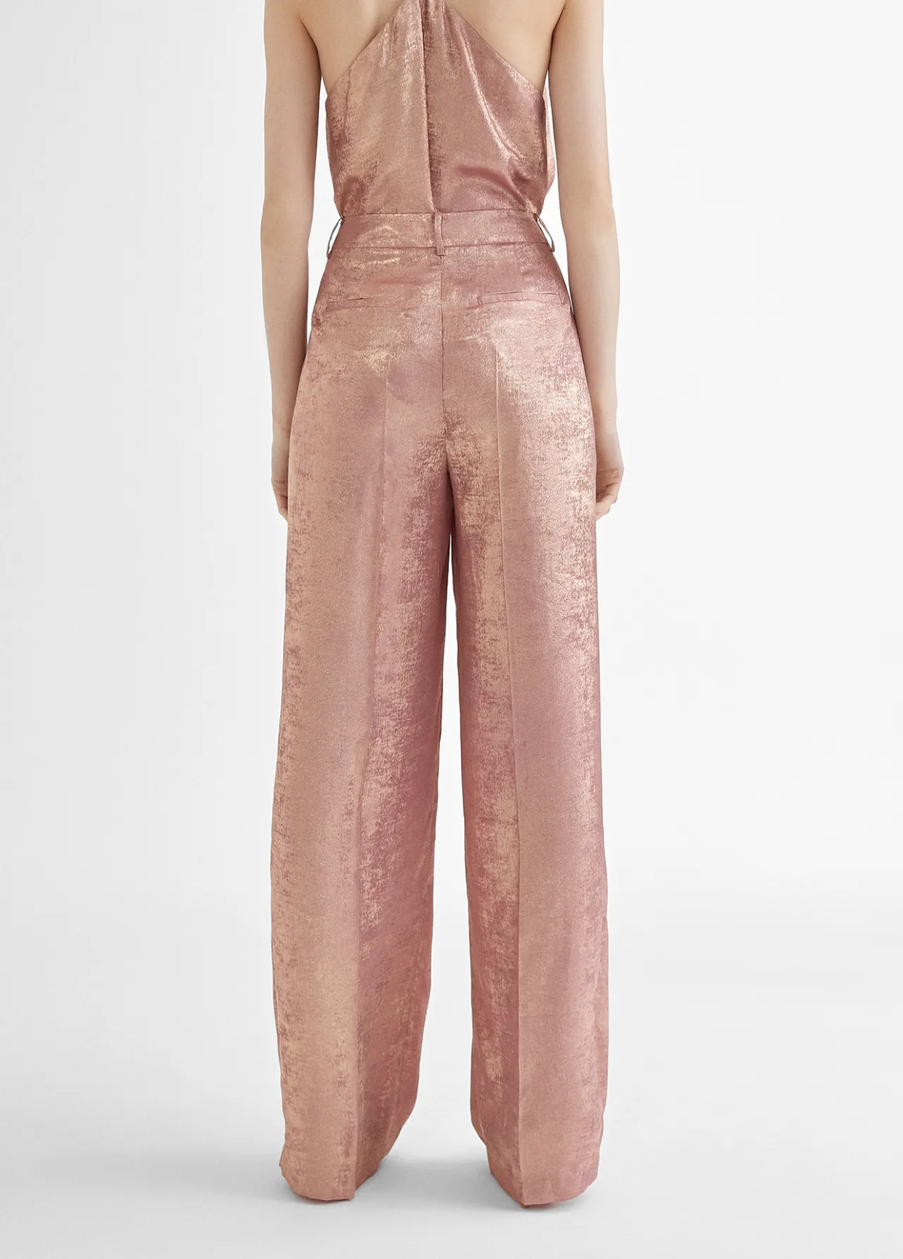 pantalon_recto_rosa_tornasolado_4.webp Lola Casademunt Pantalones<Pantalon recto tornasolado ROSA