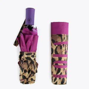 Lola Casademunt Animal Print | Paraguas<Paraguas pequeño automático animal print | Lola Casademunt FUCSIA