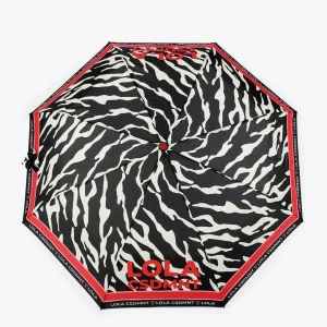 Lola Casademunt Animal Print | Paraguas<Paraguas pequeño automático print cebra | Lola Casademunt ESTAMPADO