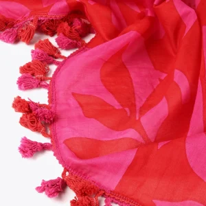 Lola Casademunt Accesorios<Pareo fucsia y rojo. ROSA-ROJO