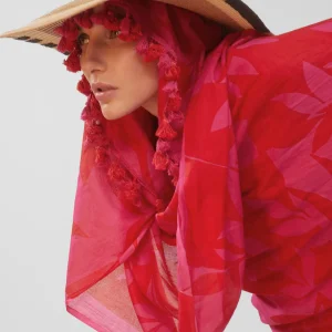 Lola Casademunt Accesorios<Pareo fucsia y rojo. ROSA-ROJO