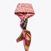 Lola Casademunt Animal Print | Bufandas Y Pañuelos<Pañuelo satinado estampado ROSA-MARRON