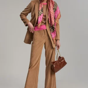Lola Casademunt Animal Print | Bufandas Y Pañuelos<Pañuelo satinado estampado ROSA-MARRON