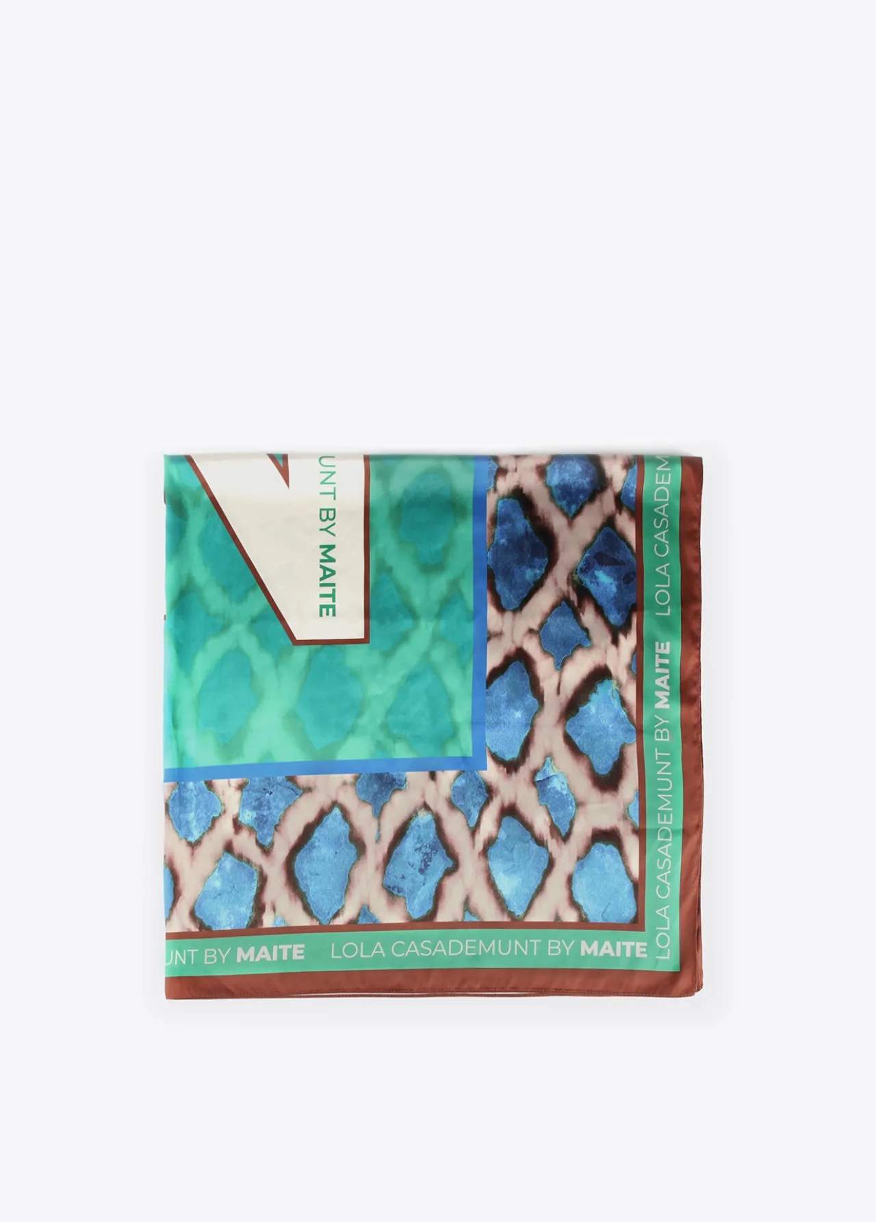 pauelo_verdes_y_azules_1.webp Lola Casademunt Accesorios<Pañuelo verdes y azules VERDE-AZUL
