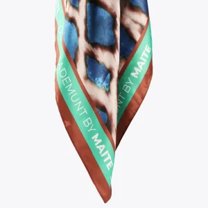 Lola Casademunt Accesorios<Pañuelo verdes y azules VERDE-AZUL