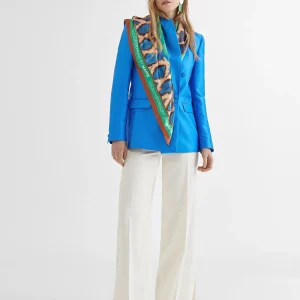 Lola Casademunt Accesorios<Pañuelo verdes y azules VERDE-AZUL