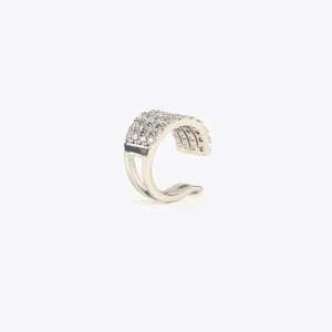 Lola Casademunt Pendientes<Pendiente piercing de cristales DORADO