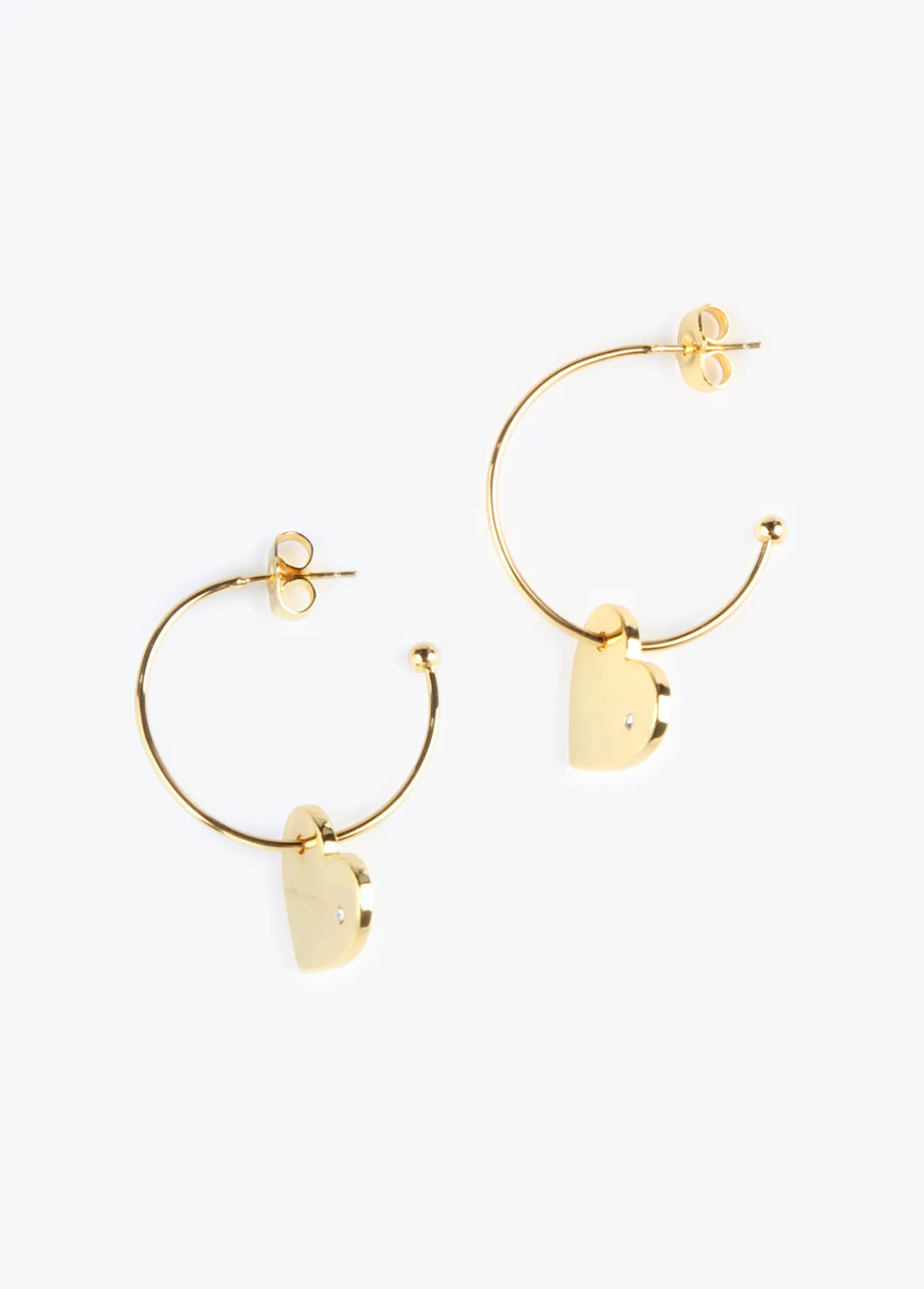 pendientes_aro_con_corazn_0.webp Lola Casademunt Pendientes<Pendientes aro con corazón DORADO