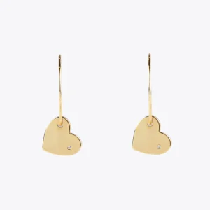 Lola Casademunt Pendientes<Pendientes aro con corazón DORADO