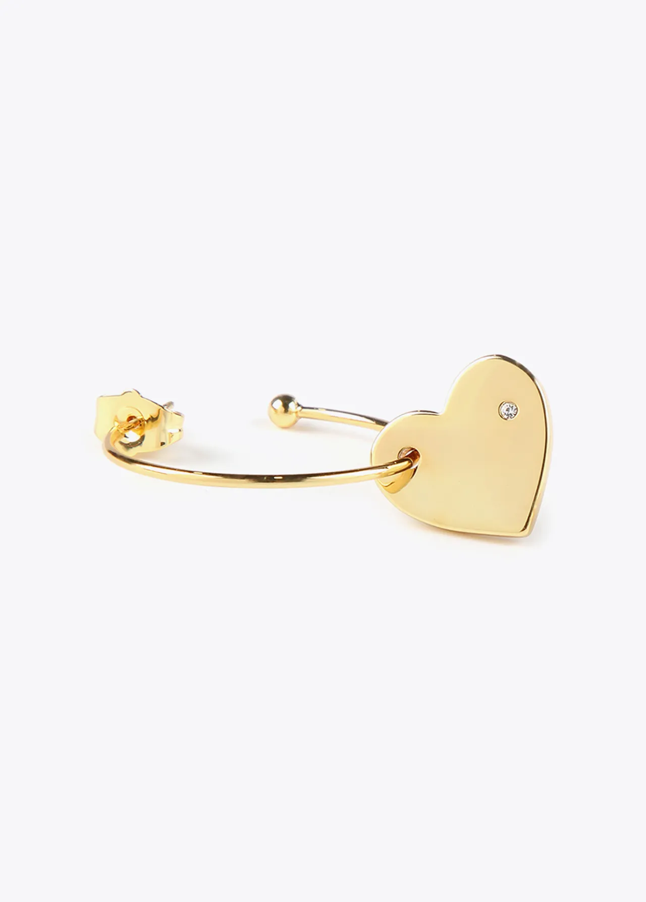 pendientes_aro_con_corazn_4.webp Lola Casademunt Pendientes<Pendientes aro con corazón DORADO