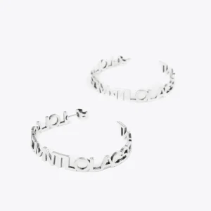 Lola Casademunt Pendientes<Pendientes aro logotipado PLATEADO