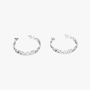Lola Casademunt Pendientes<Pendientes aro logotipado PLATEADO