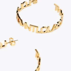 Lola Casademunt Pendientes<Pendientes aro logotipado DORADO