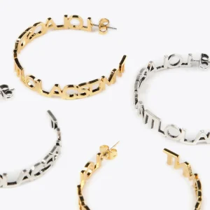 Lola Casademunt Pendientes<Pendientes aro logotipado DORADO