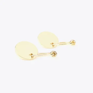 Lola Casademunt Pendientes<Pendientes botón y aro charms DORADO