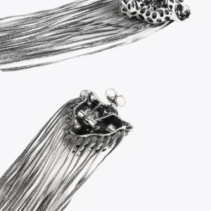 Lola Casademunt Bisuteria<Pendientes cabeza de leopardo PLATEADO
