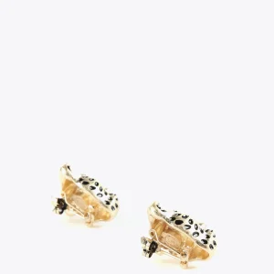 Lola Casademunt Bisuteria<Pendientes cara leopardo DORADO