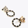 Lola Casademunt Bisuteria<Pendientes cara leopardo y aro DORADO