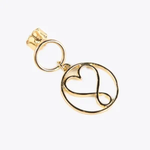 Lola Casademunt Pendientes<Pendientes circulo y corazón infinito DORADO