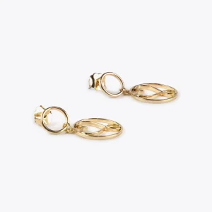 Lola Casademunt Pendientes<Pendientes circulo y corazón infinito DORADO