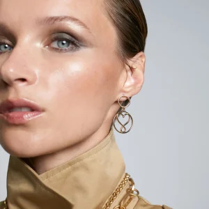 Lola Casademunt Pendientes<Pendientes circulo y corazón infinito DORADO