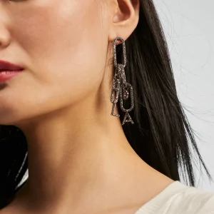 Lola Casademunt Pendientes<Pendientes colgantes y cristales GRISMETALIZADO