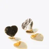Lola Casademunt Bisuteria<Pendientes con corazones DORADO