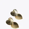 Lola Casademunt Bisuteria<Pendientes con corazones DORADO