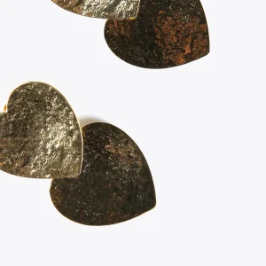 Lola Casademunt Bisuteria<Pendientes con corazones DORADO