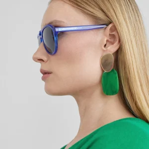 Lola Casademunt Bisuteria<Pendientes con dos piezas FUCSIA