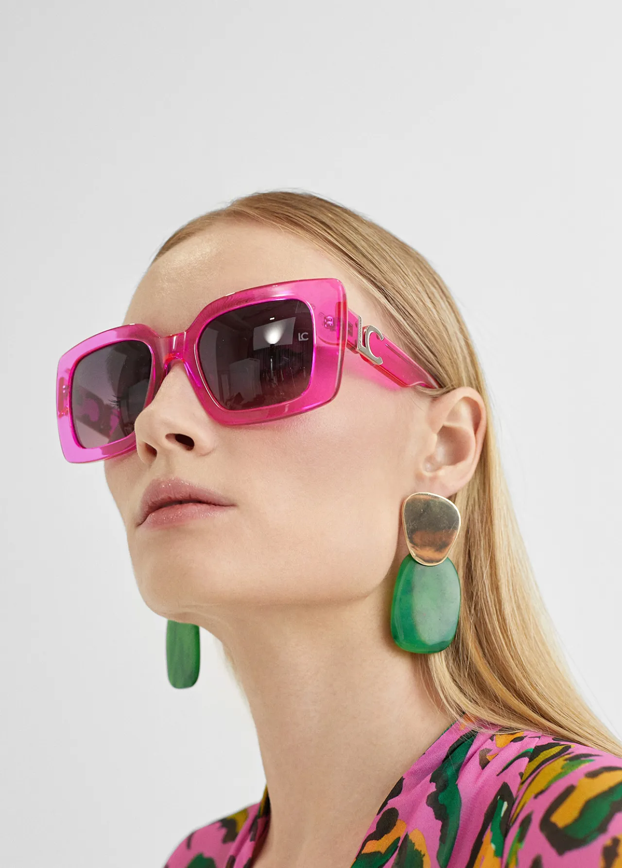 pendientes_con_dos_piezas_5.webp Lola Casademunt Bisuteria<Pendientes con dos piezas FUCSIA